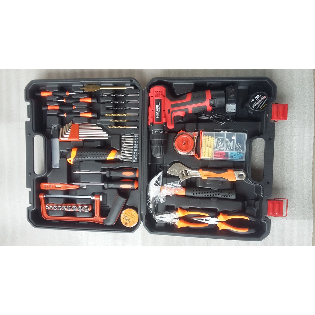 Máy khoan pin Thái Lan HIKARI kèm 50 phụ kiện