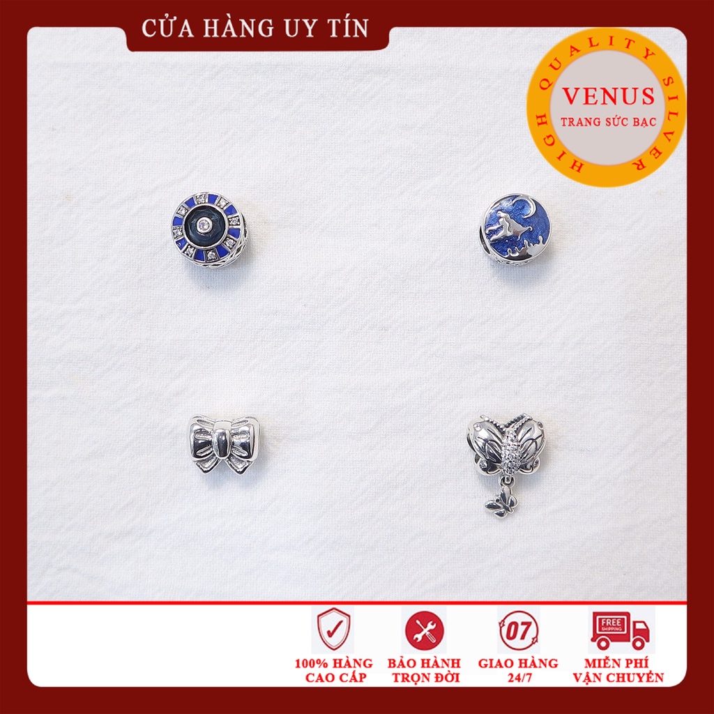[Charm bạc 925 cao cấp] Charm bạc hình chiếc nơ- Mã sản phẩm VENUSS8