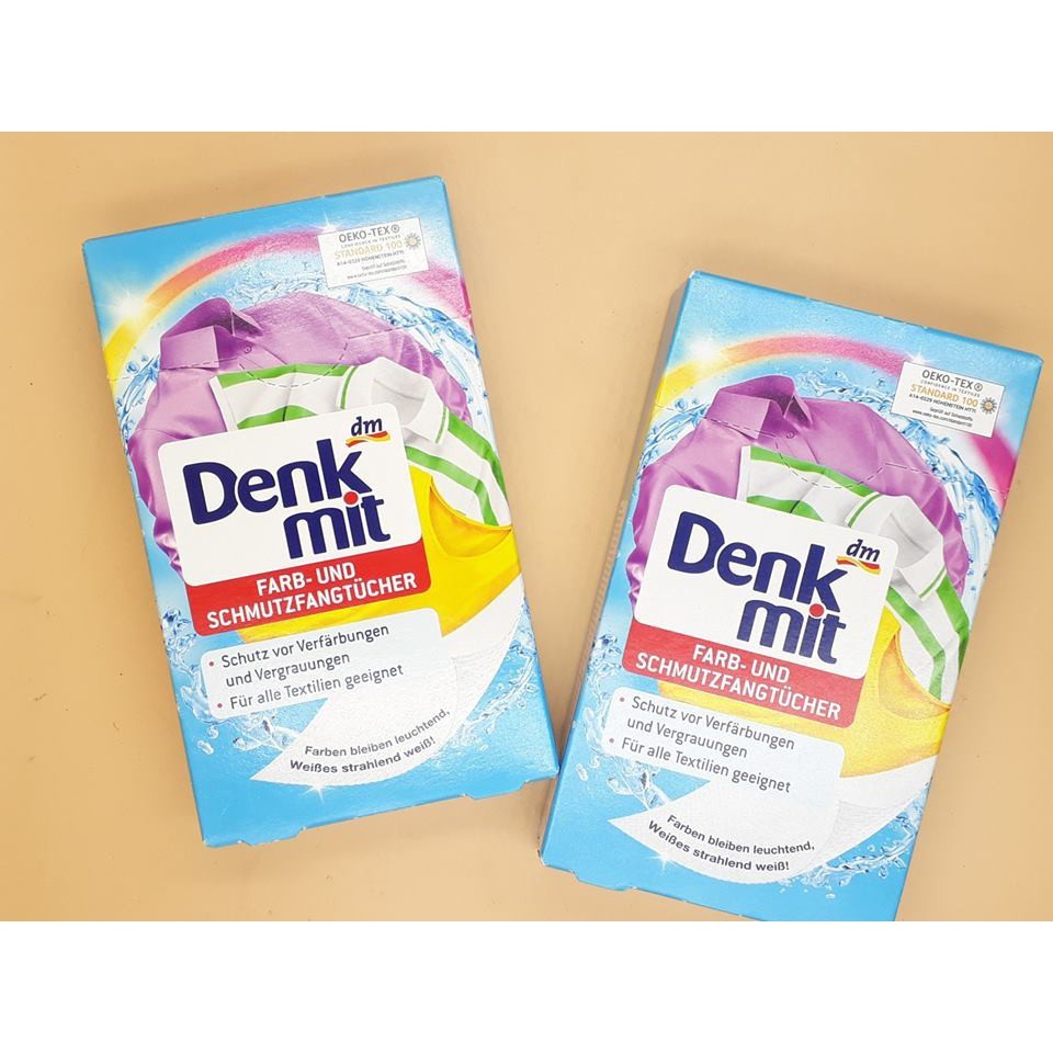 Giấy hút màu và chống phai màu quần áo DENKMIT 24 tờ - Hàng ĐỨC