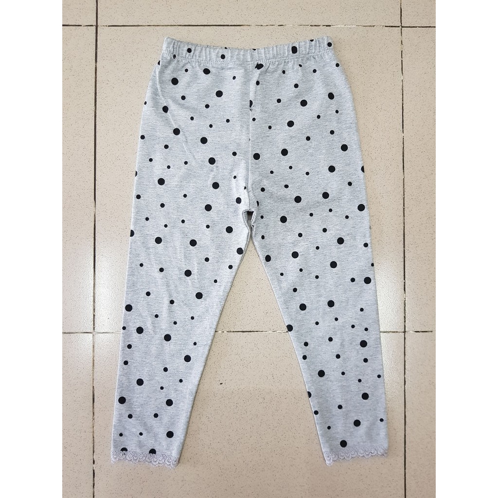 Quần legging ren dài bé gái in chấm tròn dễ thương