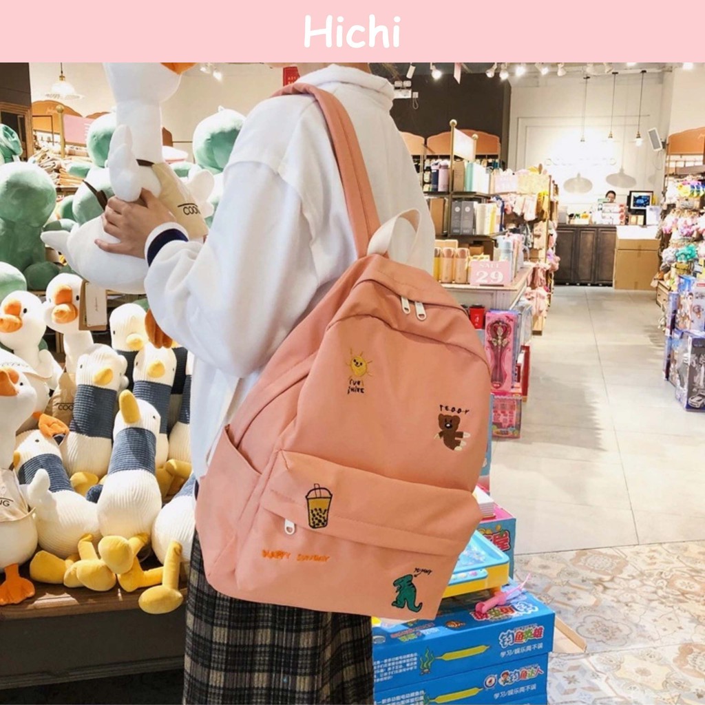 Balo nữ đi học thời trang Hichi, đựng vừa laptop 14inch - Z078