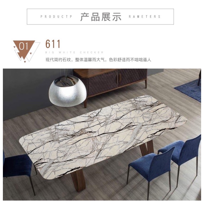 5M x60cm DECAL giả đá bóng keo sẵn chống nước chịu nhiệt keo sẵn