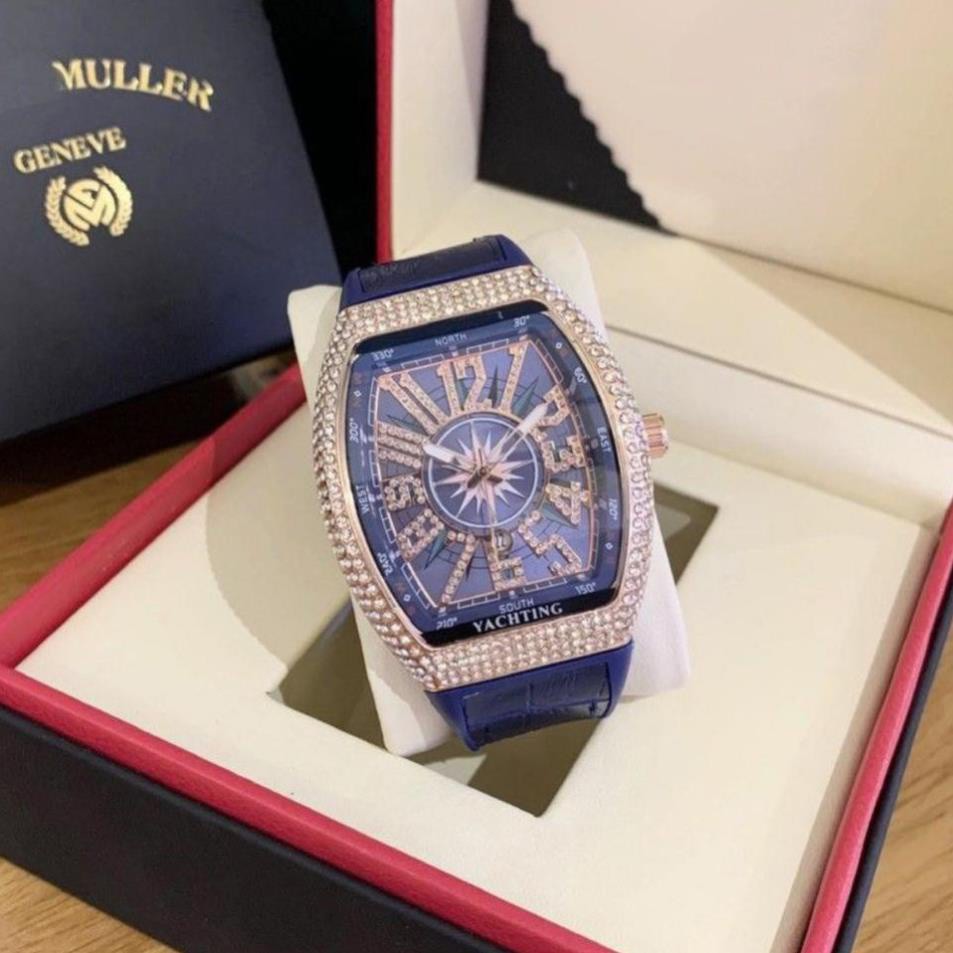 Đồng hồ supper Muller Nam FM88 Franck muller dây da đính đấ cao cấp mặt khủng - STORE GSHOCK