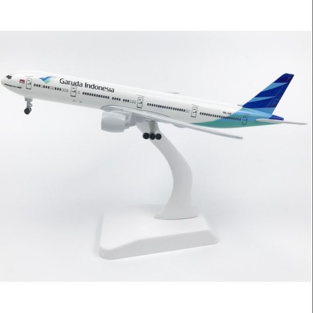 Máy bay mô hình bằng kim loại 20cm + đế có bánh xe. r