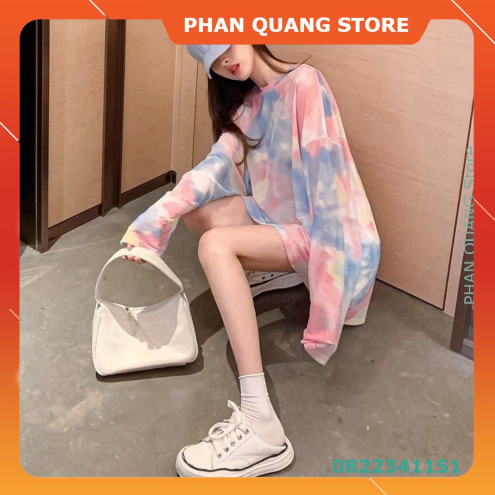 👗 ÁO SWEATER NỈ LOANG DÀI TAY 4 MÀU - ÁO LOANG NỈ TAY DÀI XÁM HỒNG VÀNG XANH HOT PQ-Shop