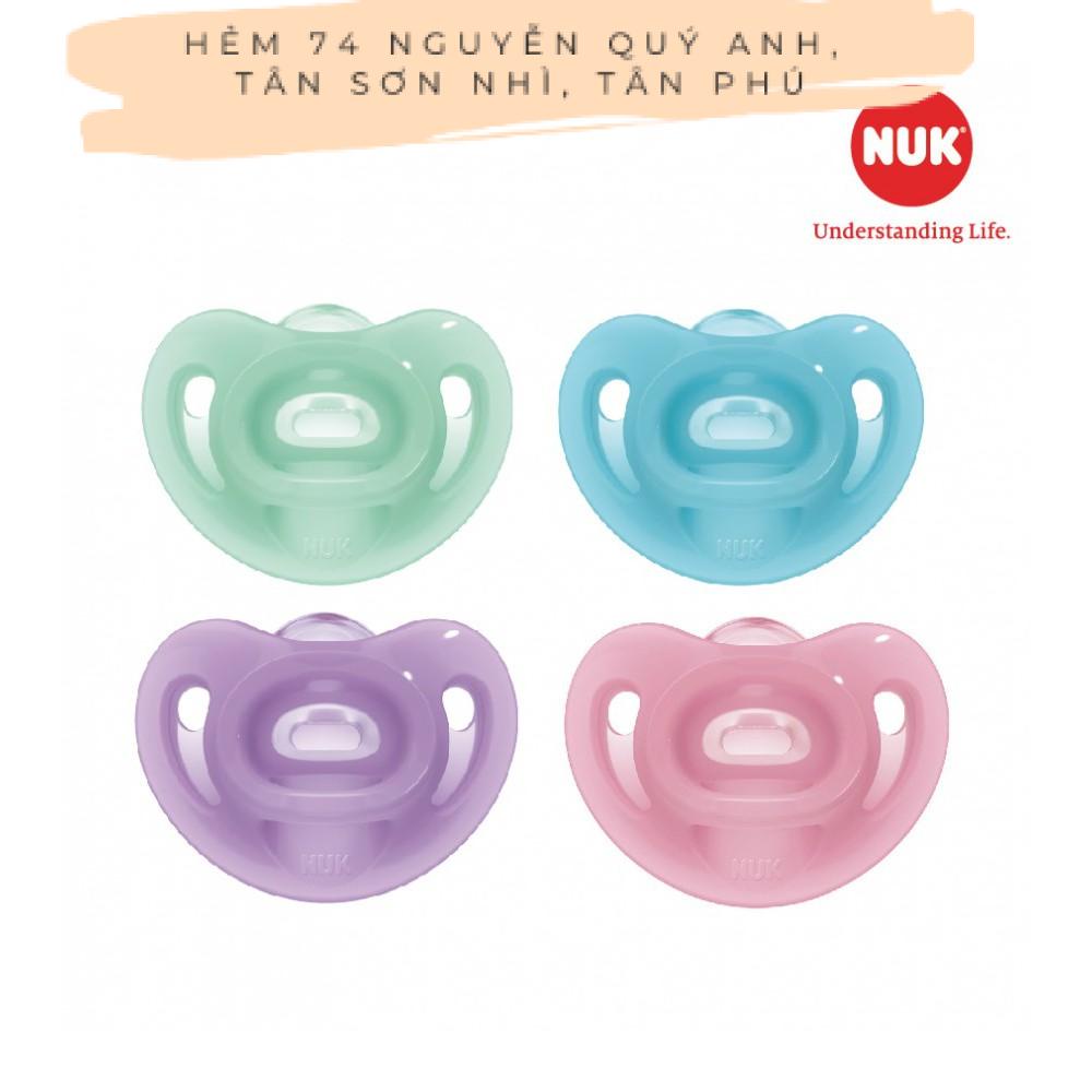 TY GIẢ NUK SENSITIVE SILICONE 0-18M