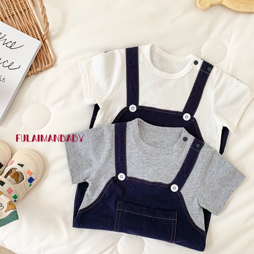 Bộ Áo Liền Quần In Hoạt Hình One Piece Cho Bé Trai
