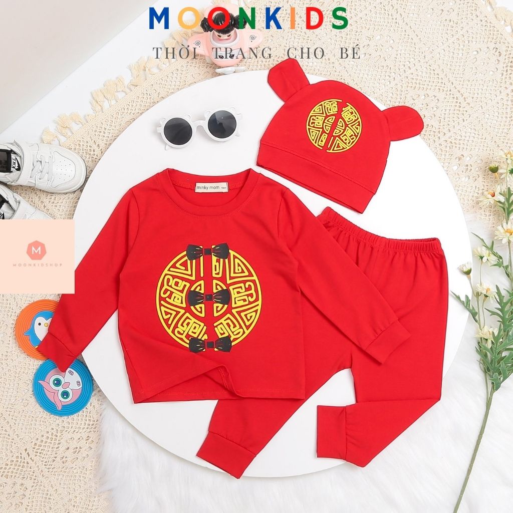 Bộ Đồ MINKY MOM TẾT Dài Tay Cho Bé☃️TẾT 2022☃️vải cotton 100%,Dành Cho Bé Trai,bé gái từ 4-16kg,có sẵn SLL