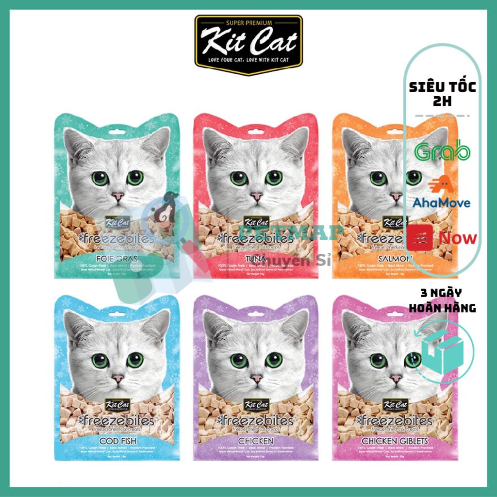 [Rẻ vô địch] [Có sẵn] Thức Ăn Dinh Dưỡng Thịt Đông Khô Cho Mèo Snack Freeze Bites KitCat 15g