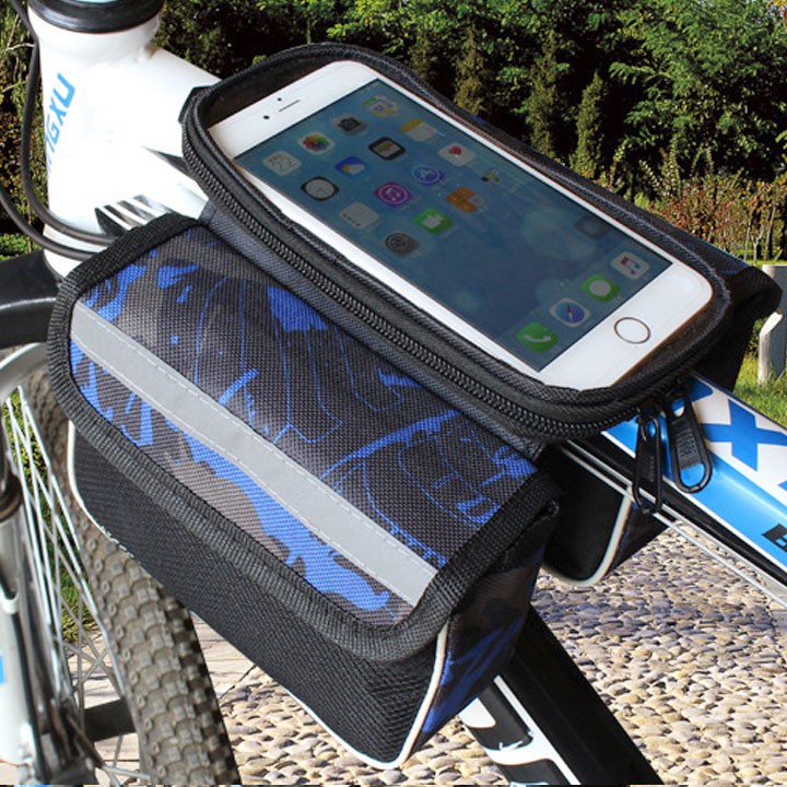 Túi xe đạp cao cấp,túi treo sườn xe đạp chống nước bọc cảm ứng phù hợp với mọi dòng xe