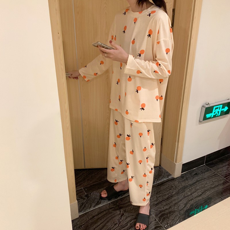 Set ulzzang đồ ngủ ORANGE DN008 (có ảnh thật) | BigBuy360 - bigbuy360.vn