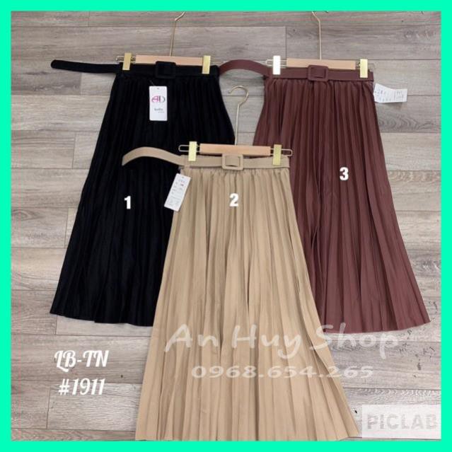 Chân váy midi dáng dài  LYNS kiểu dáng xếp ly có kèm đai Nhiều màu - MSD05 | BigBuy360 - bigbuy360.vn