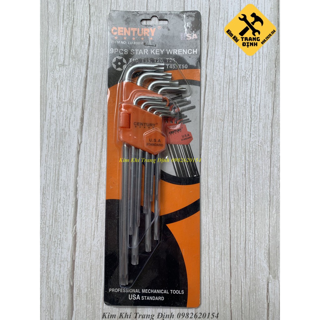 Bộ Lục Giác 9 Cây Bông Mai Dài Century Chính Hãng