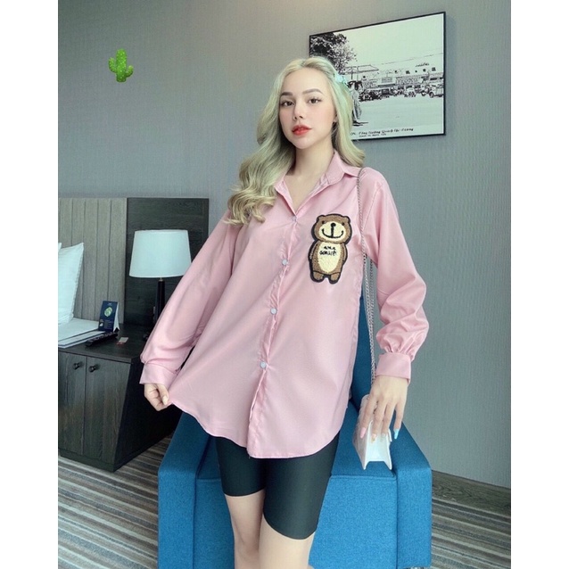 Áo Sơ mi in hoạ tiết dễ thương