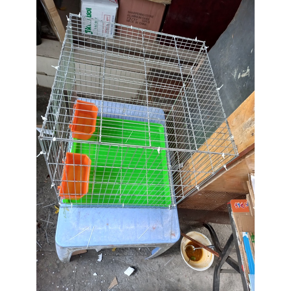Lồng nuôi chim bằng kẽm 40 cm kèm phụ kiện