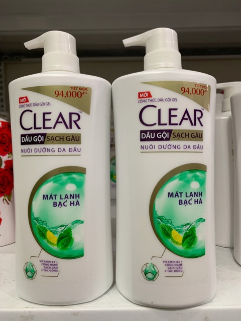  Dầu gội CLEAR mát lạnh bạc hà 880g ( xanh lá) | BigBuy360 - bigbuy360.vn