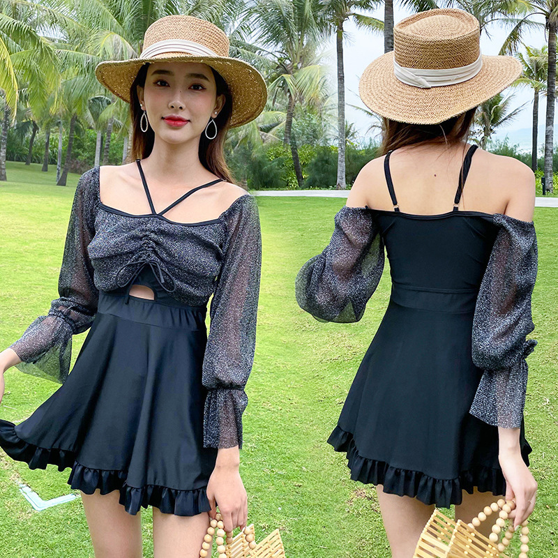 New style hot spring swimwear women's quality polyester split body cover swimsuit running hot spring swimwear beachwear | BigBuy360 - bigbuy360.vn