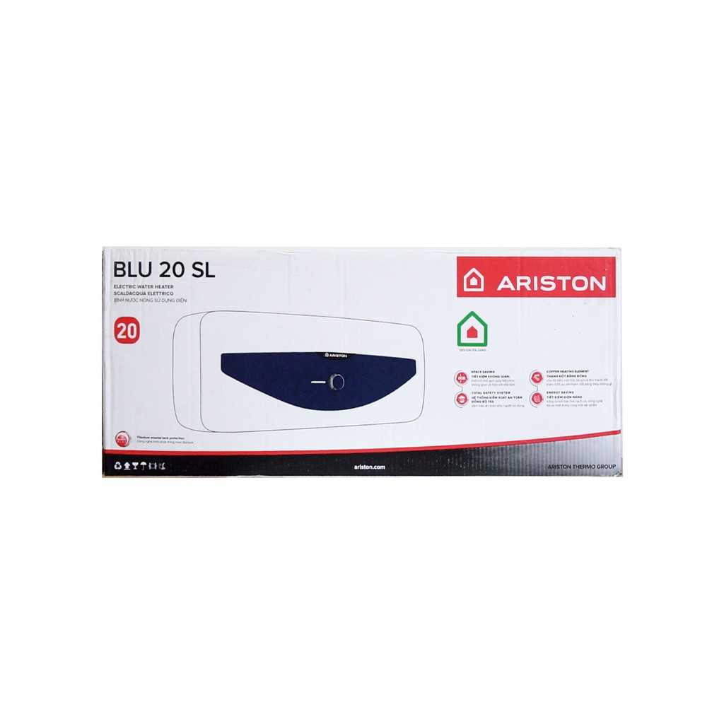 ARISTON BLU SLIM 20 Lít - BLU 20 SL - Bình Nóng Lạnh Gián Tiếp