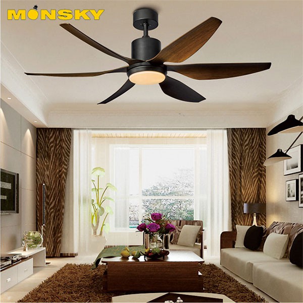 Đèn quạt MONSKY BAREACH động cơ đồng siêu mát kiêu dáng độc đáo - kèm điều khiển từ xa chuyên dụng