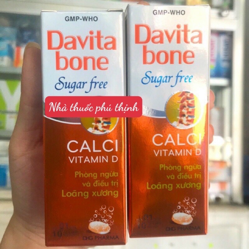 ✅ Viên sủi Davita bone giúp xương chắc khoẻ, k chứa đường, date xa