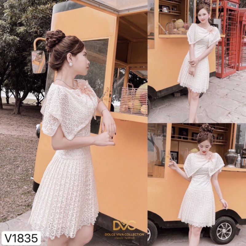 VÁY THIẾT KẾ REN RẬP LI V1835 | BigBuy360 - bigbuy360.vn