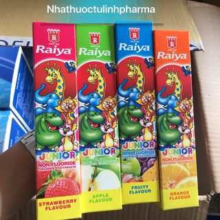 Kem đánh răng trẻ em hương trái cây Raiya 75gr