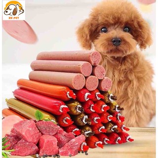 Combo 10 Cái Xúc Xích Cho Chó Mèo 3 Vị Gà, Bò, Vịt