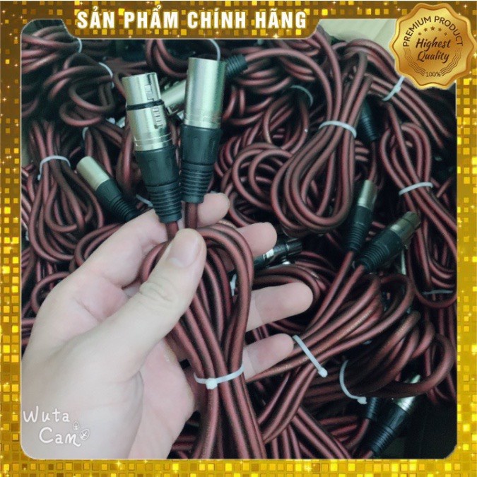 Dây canon 2 đầu đực cái XLR Kết nối mixer F4,F7 icon upod pro Hàng xịn dài 3m