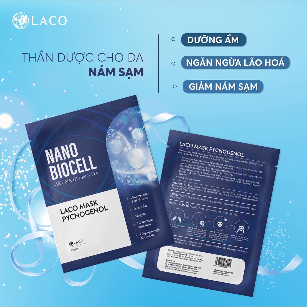 MẶT LẠ NANOBIOCELL [FREE SHIP] mặt lạ có 2 màu xanh và hồng,chiết suất từ nước dừa tươi lên men