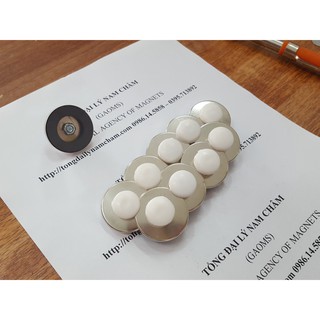 Nam châm đính bảng núm trắng 32mm