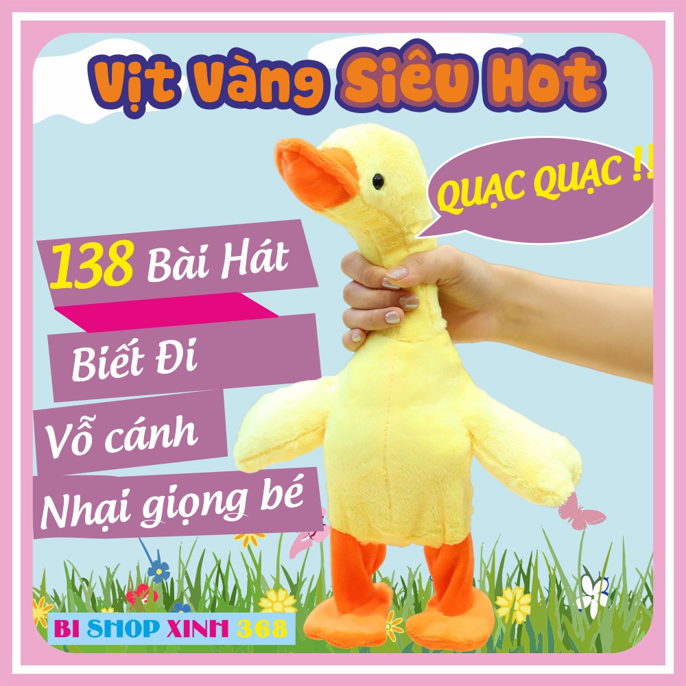 Vịt Biết Nói Biết Đi Nhại Giọng Nói 138 Bài Hát Nâng Cổ Kêu CẠP CẠP Pin Sạc