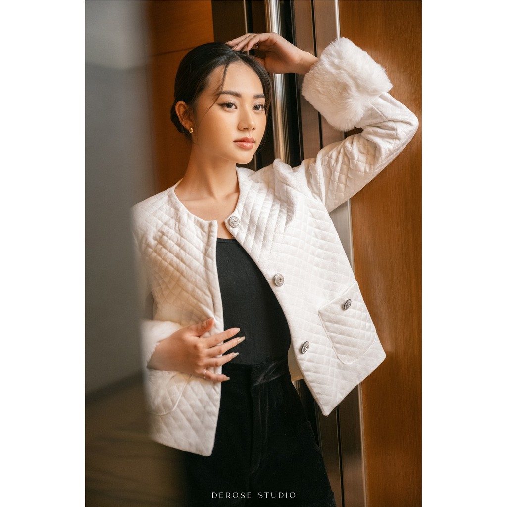 𝗛𝗘𝗡𝗘𝗦𝗦𝗬 JACKET- Sự kết hợp của trần trám và lông thỏ cao cấp
