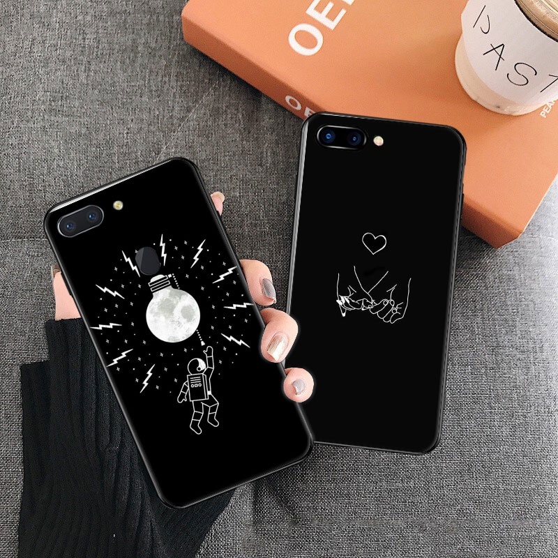 Ốp điện thoại mềm in hình cặp đôi cho Realme C2 C3 C11 C12 C15 C17 C20 C21 C25 GT NEO 5G redmi note 8
