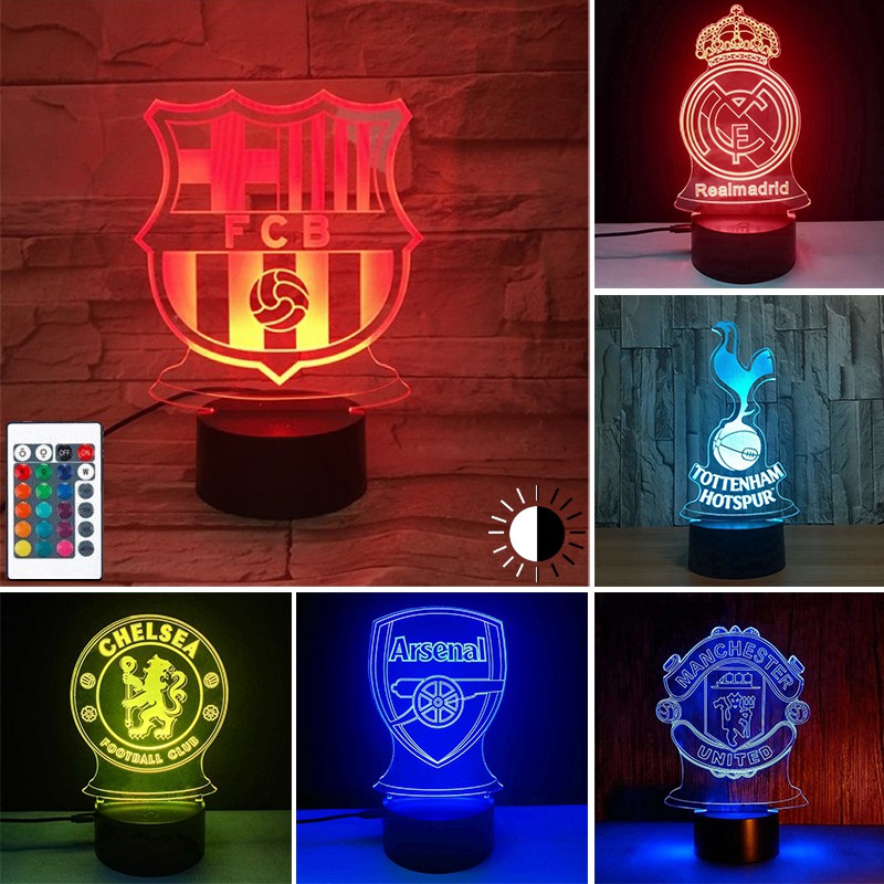 Đèn 3D Led Logo CLB Bóng Đá Đèn Ngủ 3D Trang Trí & Quà Tặng Độc Đáo