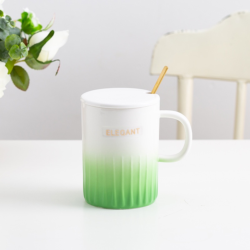 (Hàng Đẹp) Ly Sứ Cao Cấp Cho Dân Văn Phòng, An toàn sức khỏe – Khơi nguồn sáng tạo.Kèm nắp đậy và thìa.