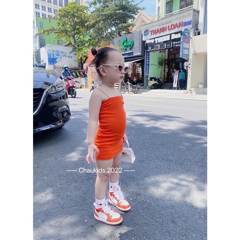 váy body trơn 2 dây nhiều màu cho bé gái