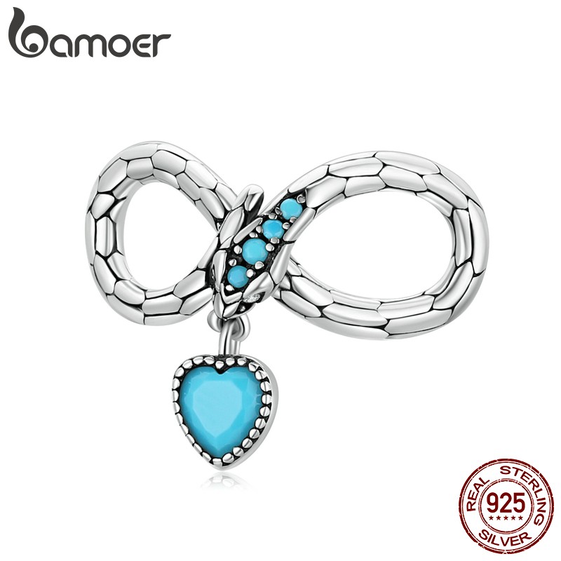 Hạt phụ kiện Bamoer bạc 925 SCC2004 hình dạng rắn 4.5mm phụ kiện trang trí cho vòng tay DIY