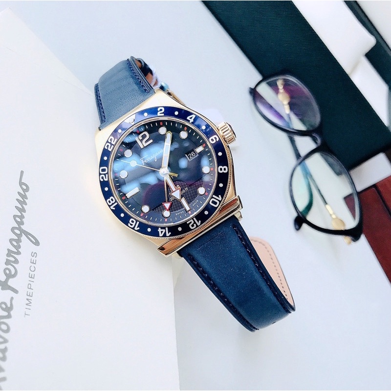 Đồng hồ nam SalvatoreFerragamo 1898 Sport GMT Men’s Watch - Mang hơi hướng mạnh mẽ của Ro.lex Pepsi... swiss made