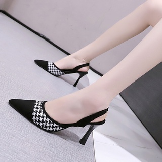 Giày nữ cao gót 7 phân mũi nhọn màu đen (ảnh thật ở cuối)