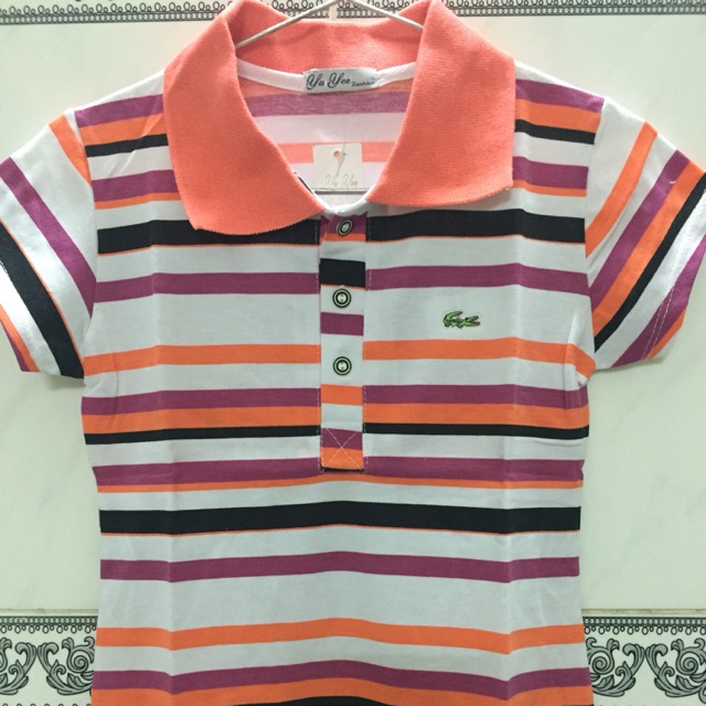 Áo thun Polo cá sấu kẻ sọc