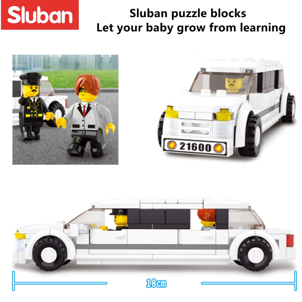 Bộ đồ chơi mô hình Sluban hình xe limousine B0323 135 mảnh dành cho trẻ em
