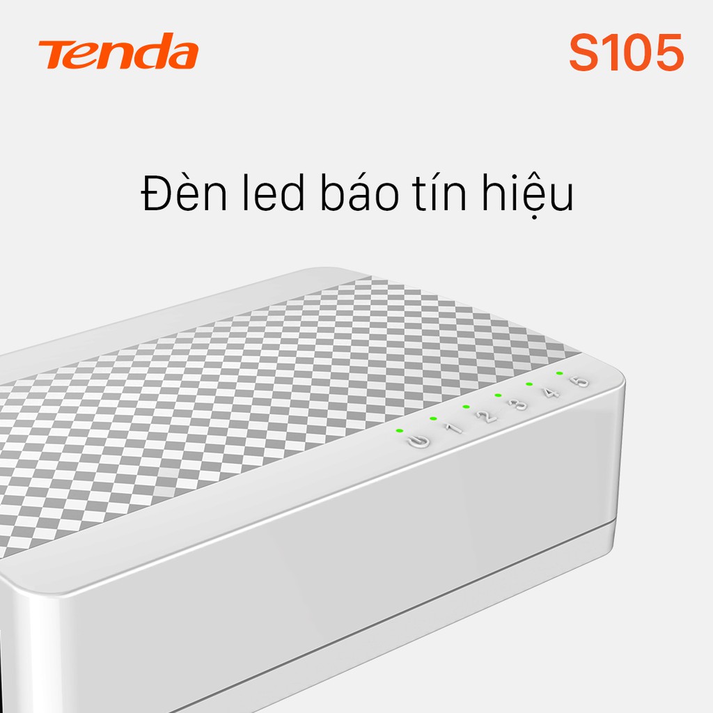 Tenda Bộ chia mạng Switch S105 5 cổng Ethernet - Hãng phân phối chính thức