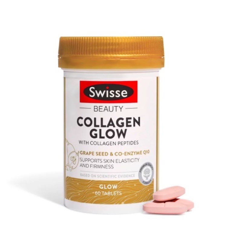 (Đủ Bill + Tem chemist) Viên uống đẹp da căng bóng mịn Collagen Glow Swisse | BigBuy360 - bigbuy360.vn