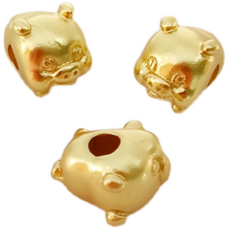 Hạt Xỏ Lỗ Lớn Bằng Đồng DIY Nhiều Màu Sắc Dùng Làm Vòng Đeo Tay