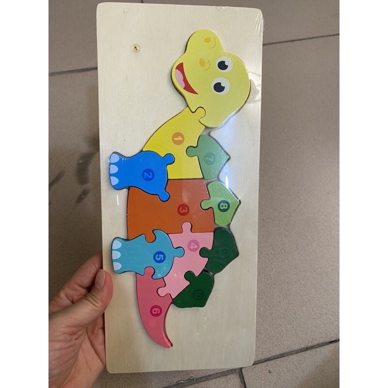 Tranh ghép gỗ con vật nối số từ 1 - 10 cho bé