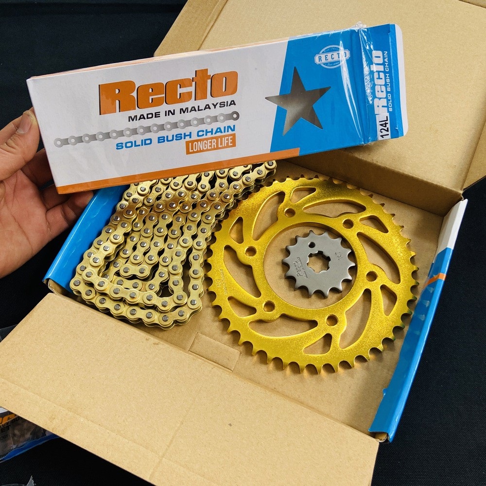 (chú ý) COMBO NHÔNG SÊN DĨA VÀNG 9LY RECTO HÀNG CHUẨN XÀI CHO EXCITER, WINNER, SATRIA, SONIC