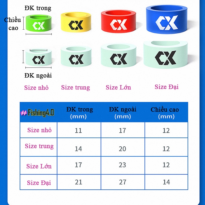 Nhẫn Cần Câu Tay Chống Trôi Cần Câu CHIXUAN chất liệu Silicone cao cấp - AA5