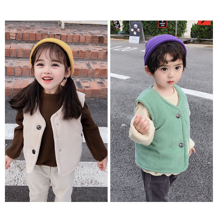 Áo Khoác cotton Lót Nhung Dày Dặn Giữ Ấm Mùa Đông Cho Bé