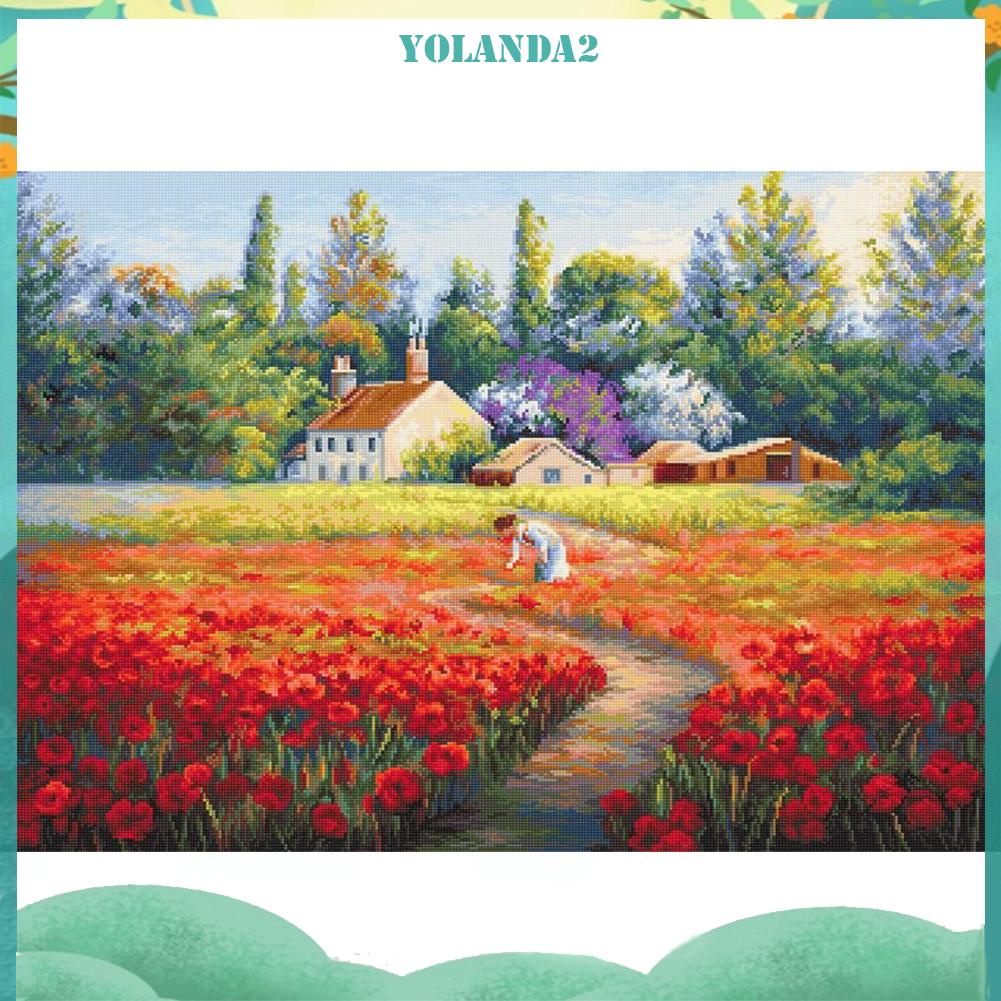 Tranh thêu chữ thập hình hoa tulip 11CT DIY