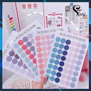 Sticker Chấm Tròn trang trí sổ planner Bullet journal họa tiết chấm tròn nhiều màu sắc